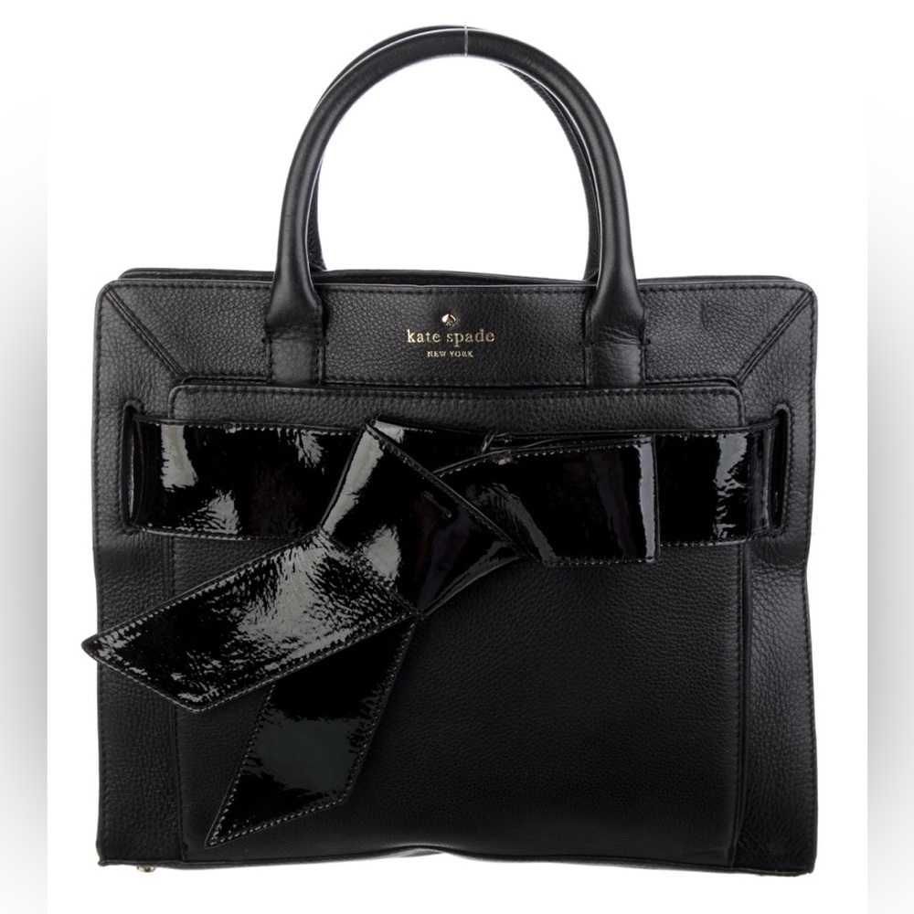 Kate Spade Black Patent Bow Satchel
